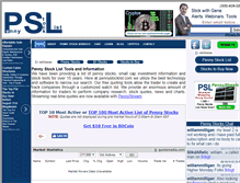 Tablet Screenshot of pennystocklist.com